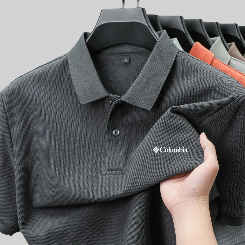 100% Pure Cotton Summer New Men's Short-Sleeved Polo Shirt, Comfortable and Breathable High-End Brand Designer Embroidered T-Shi