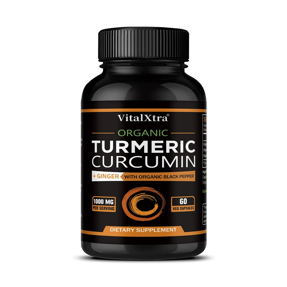 Turmeric Curcumin with Black Pepper & Ginger, 95% Curcuminoids, Joint, Brain, Cognitive, Digestive & Immune Support, Antioxidant
