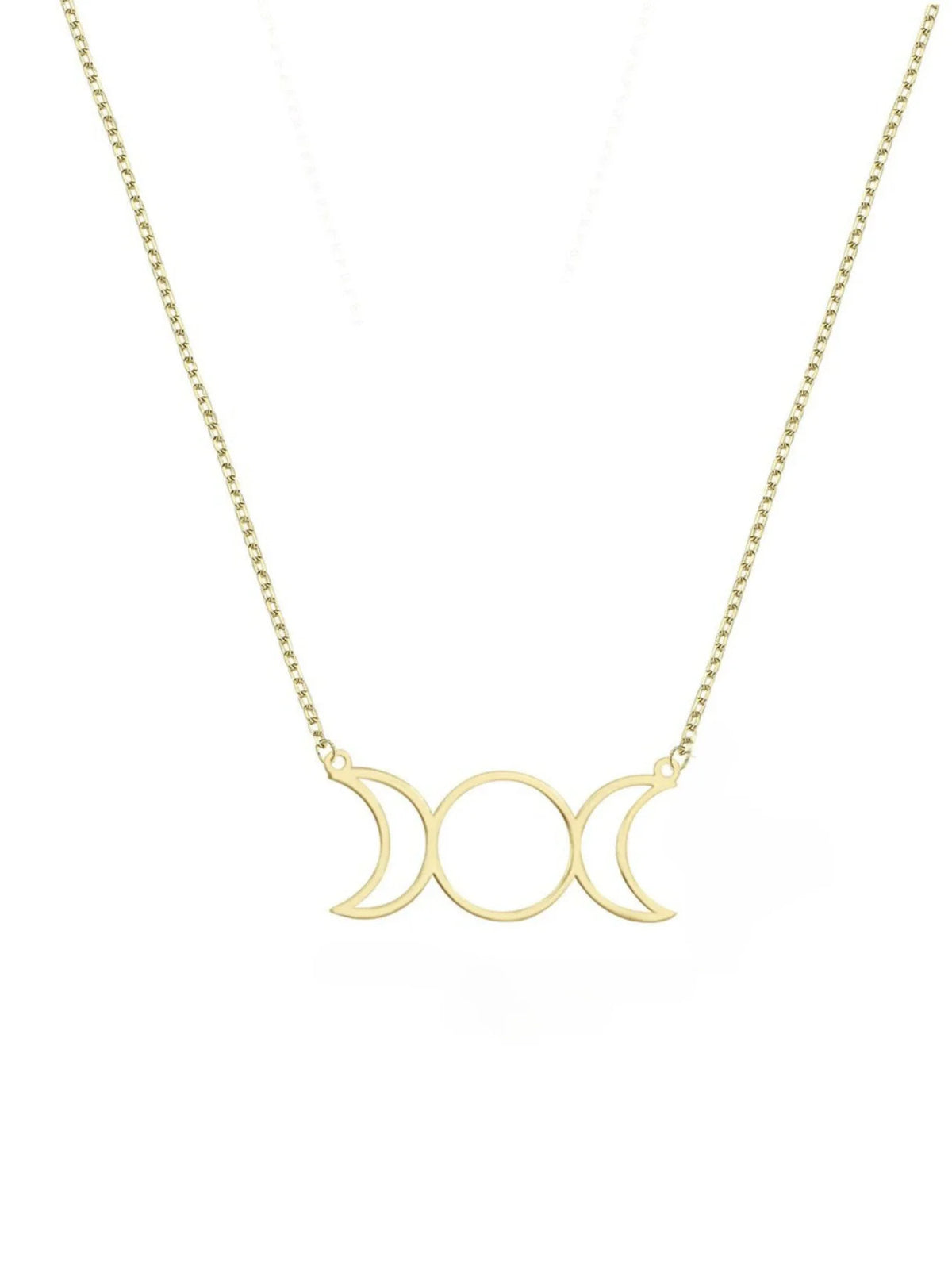 March Goddess Hecate Necklace for women, men stainless steel witch knot Greek mythology chain jewelry
