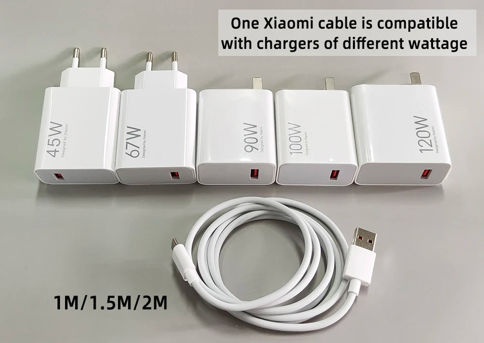 Original XIAOMI Redmi 120W 6A Type C Cable 90W 67W Turbo Charger Cabel Wire 33W Xiaomi 17 15 15t 14 Poco X8 X7 F8 M8 Pro Pad 6