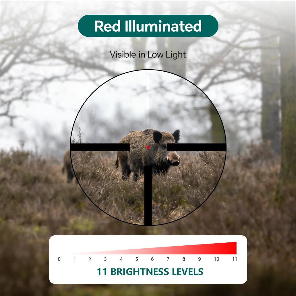 Aquilifer 3-12x56 Hunting Scope ED Glass Fully Multi Coated High Light Transmission for Dawn Dusk