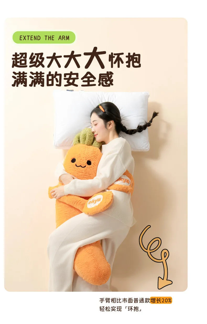 Okya Carrot King Sleep Pillow Graphene Heated Percussion Hug Pillow Three Adjustable Temp Settings  Kids Sleep Aid Bed Use