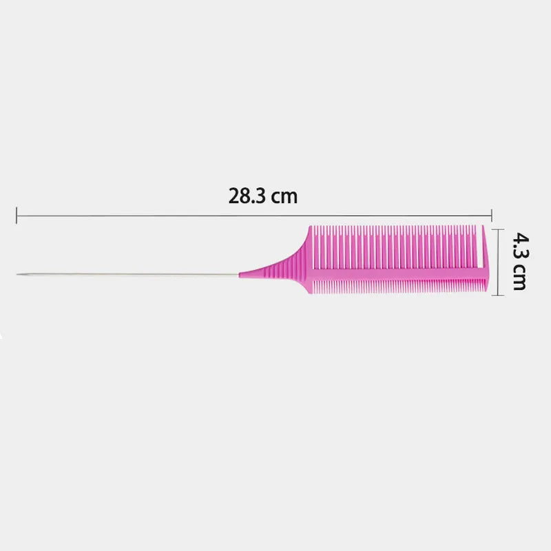 3pcs Hairbrush Hair Styling Combs Tailed Comb Set Coloring Dyeing Comb Salon Tool Sectioning Highlighting Weaving Cutting Comb