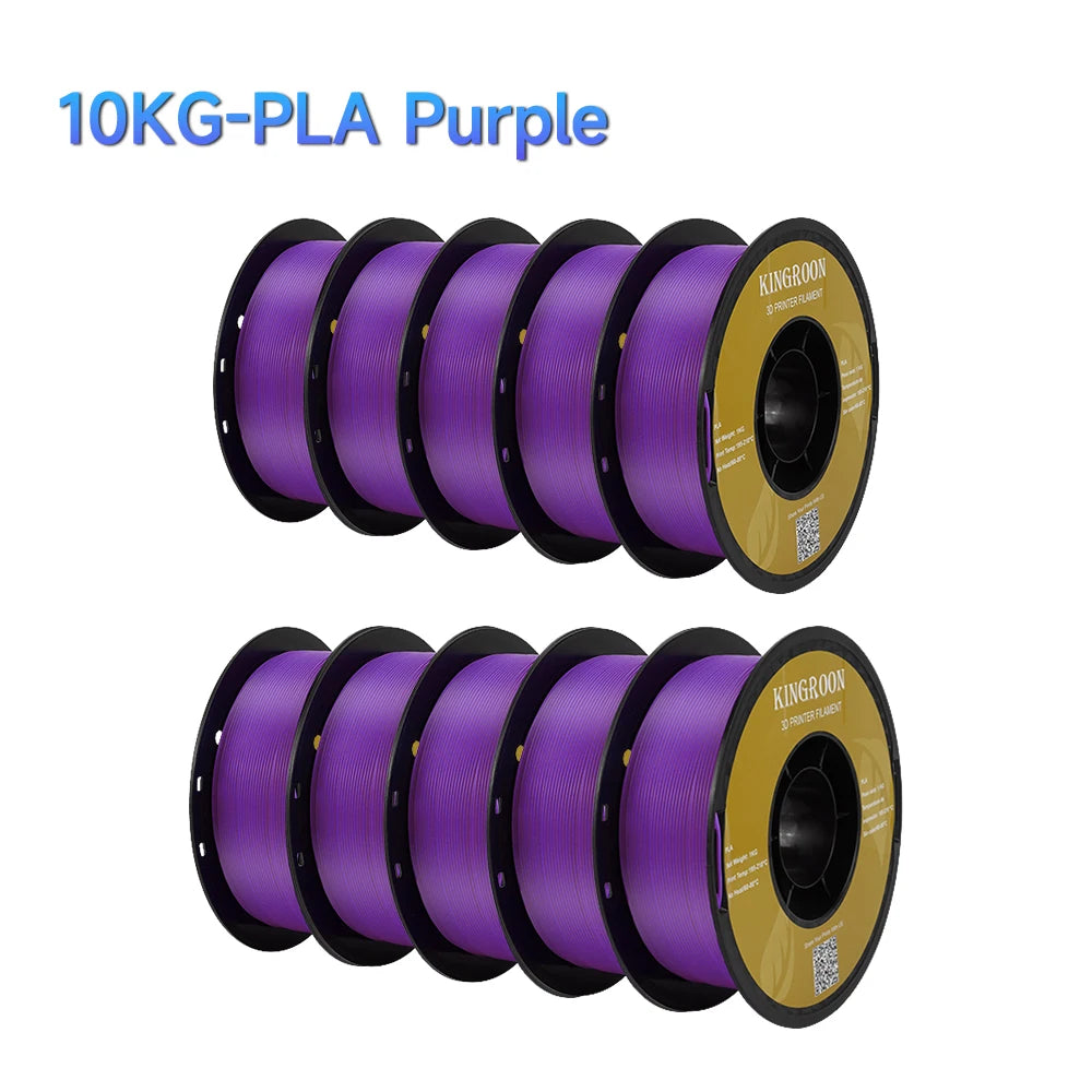 KINGROON 10kg MIX PLA Filament 1.75mm Spool Wire Plastic For 3D Printer Material +/-0.02MM Vacuum Packaging 3D Printing Filament