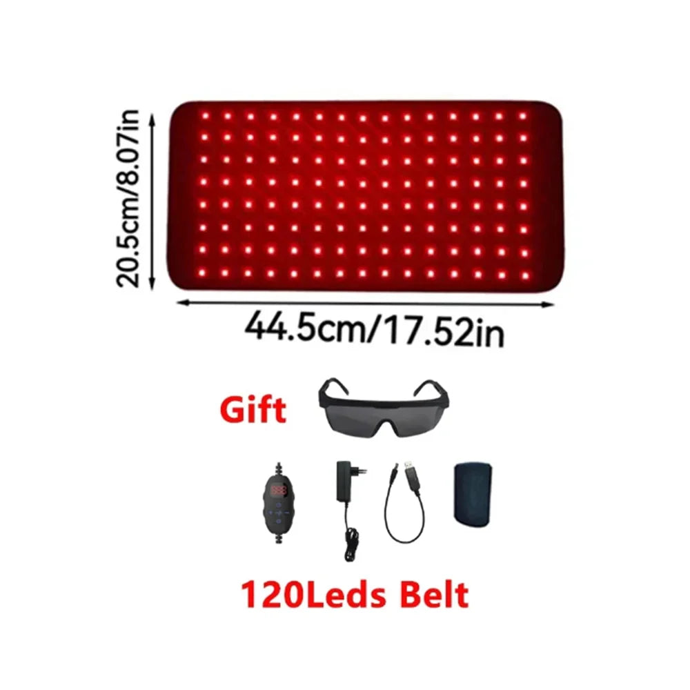 120PCS LED Infrared Light Therapy Pad 660&850nm for Body Fatigue Therapy for Back Knee Hands Feet Relief Portable Dropshipping