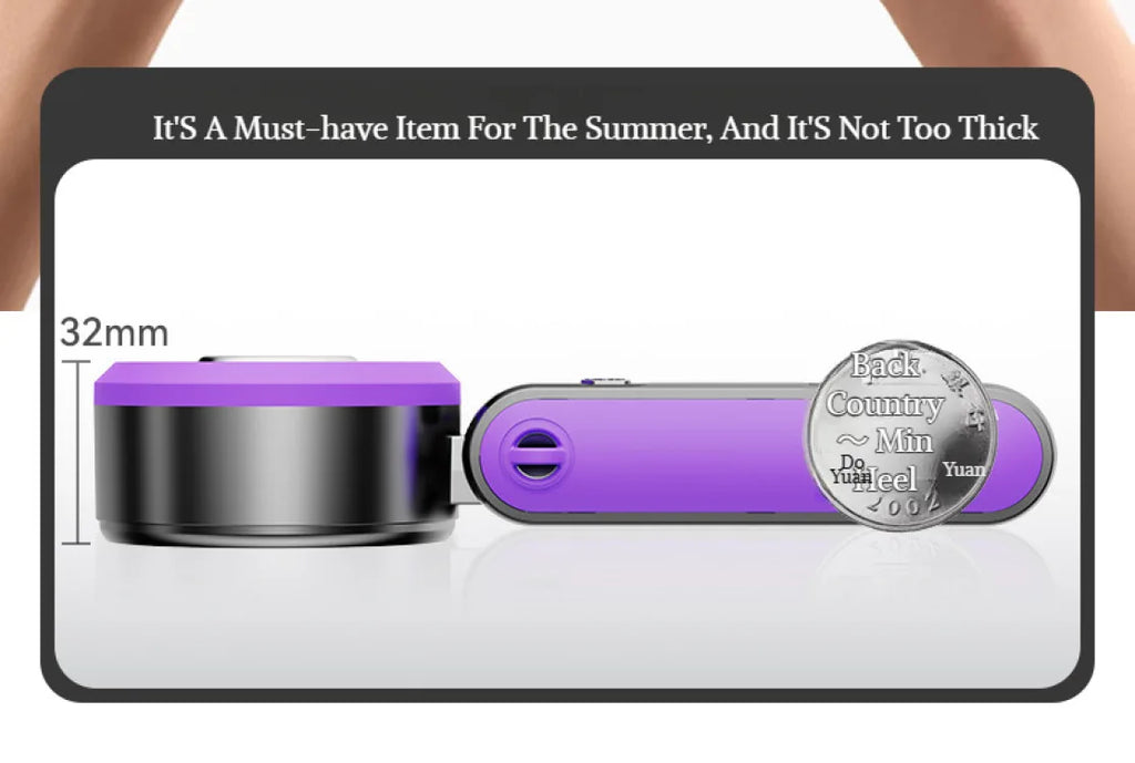 Handheld Folding Semiconductor Digital Display Desktop Fan Cooling Superconductor Ice Compress Handheld Fan One-Button Outdoor