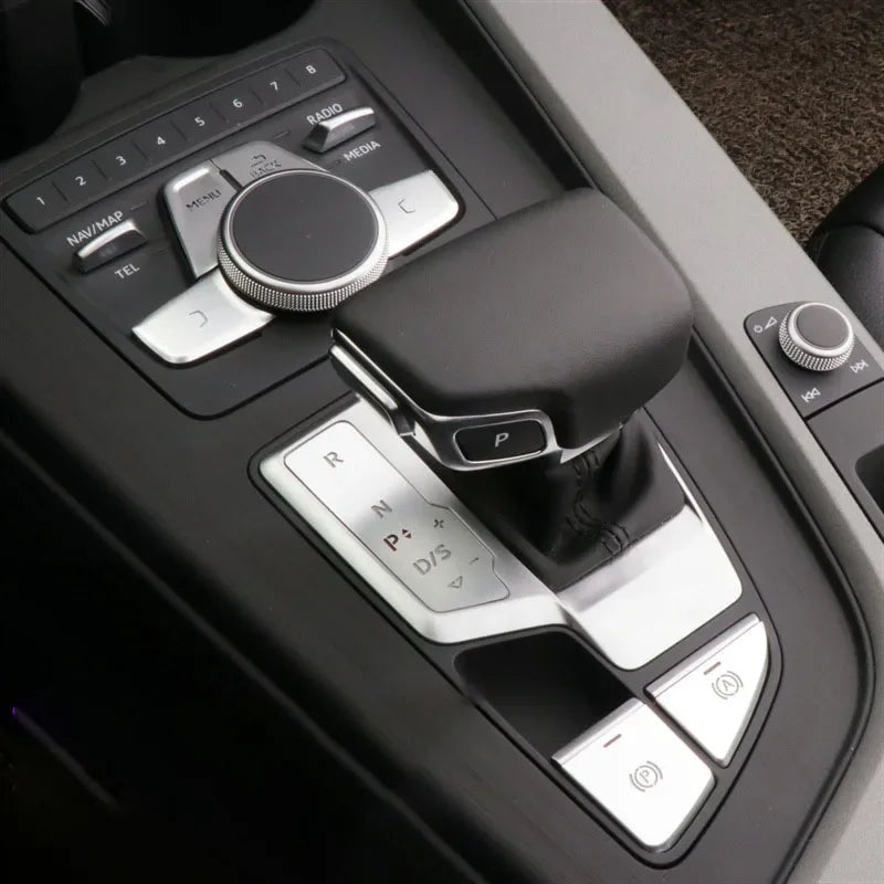 Car Decal Central Handbrake A P Buttons Decorative Panel Covers Stickers Trim For Audi A4 B9 Interior Auto Accessories Goods