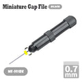 Miniature Gap File for Model Making - 0.45/0.55/0.7mm Multi caliber, Precision Hollow Cutting, Metal Needle File for Model