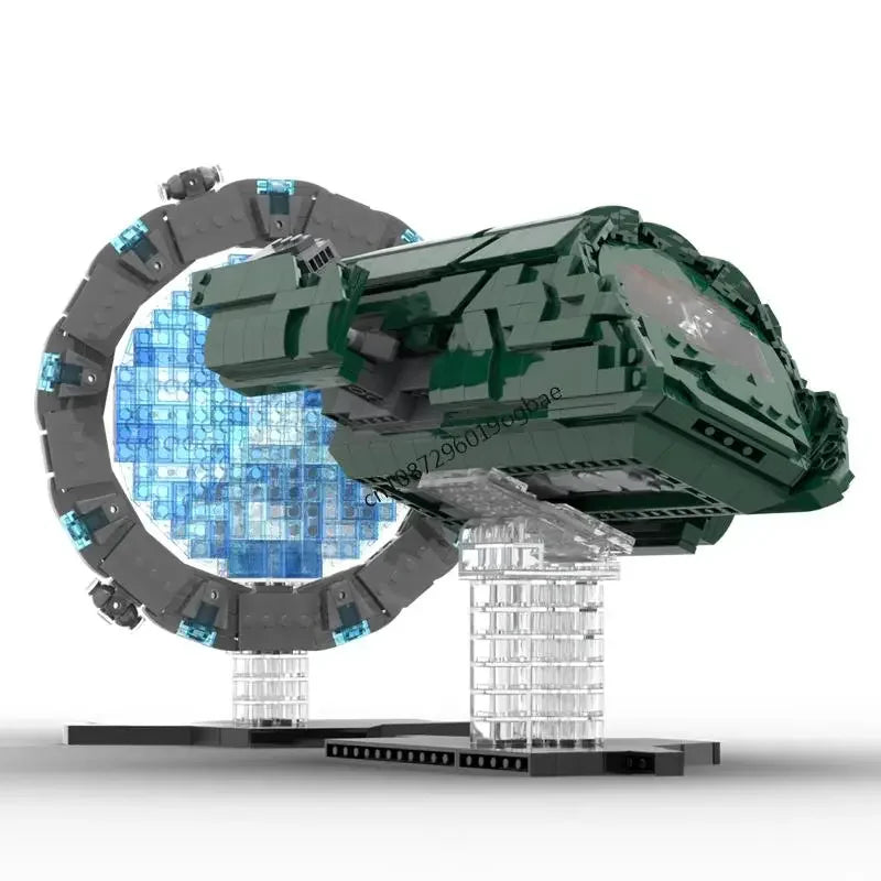 1829PCS Game movies Stargate Series MOC Atlanting Spacegate Puddle Jumper model DIY creative ideas ChildToy Assembly Puzzle Gift