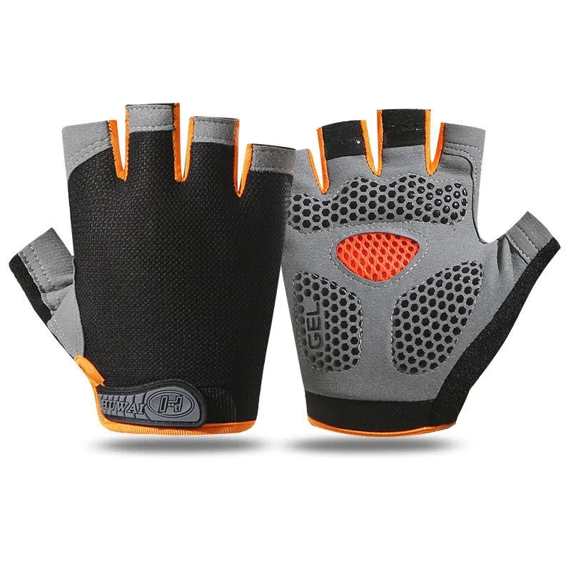 Half-finger gloves for men and women, breathable and anti-slip outdoor road gel summer gym training gloves for bicycles