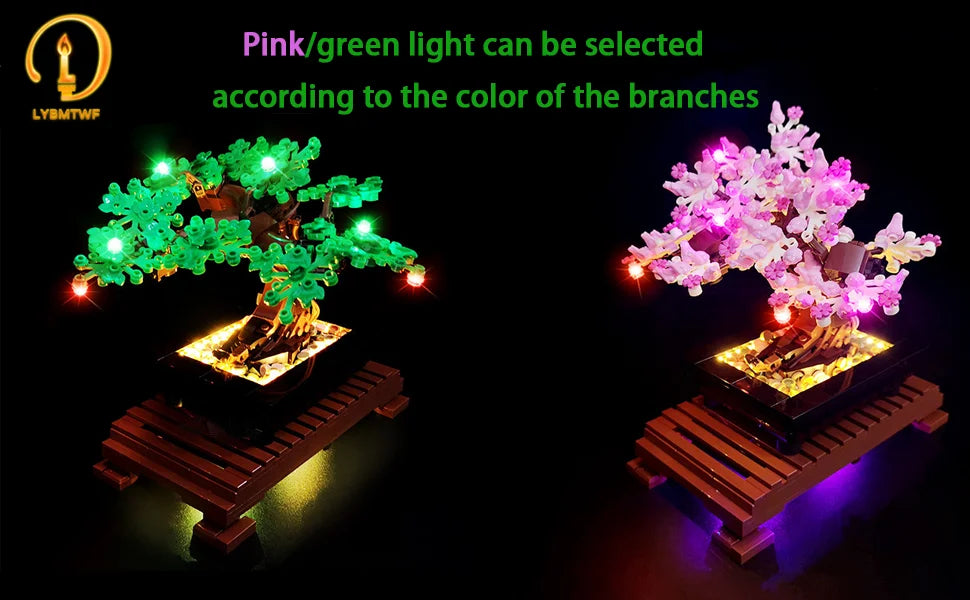 LYBMTWF LED Lighting Kit for 10281, Compatible with Creator Expert Bonsai Tree Model (Not Include Building Blocks Set)