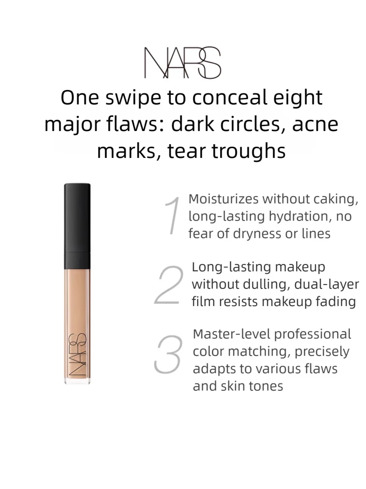 NARS Radiant Creamy Concealer Vanilla 1232 | face makeup | Brightening Under-eye Coverage | Non-creasing Formula | 6ml