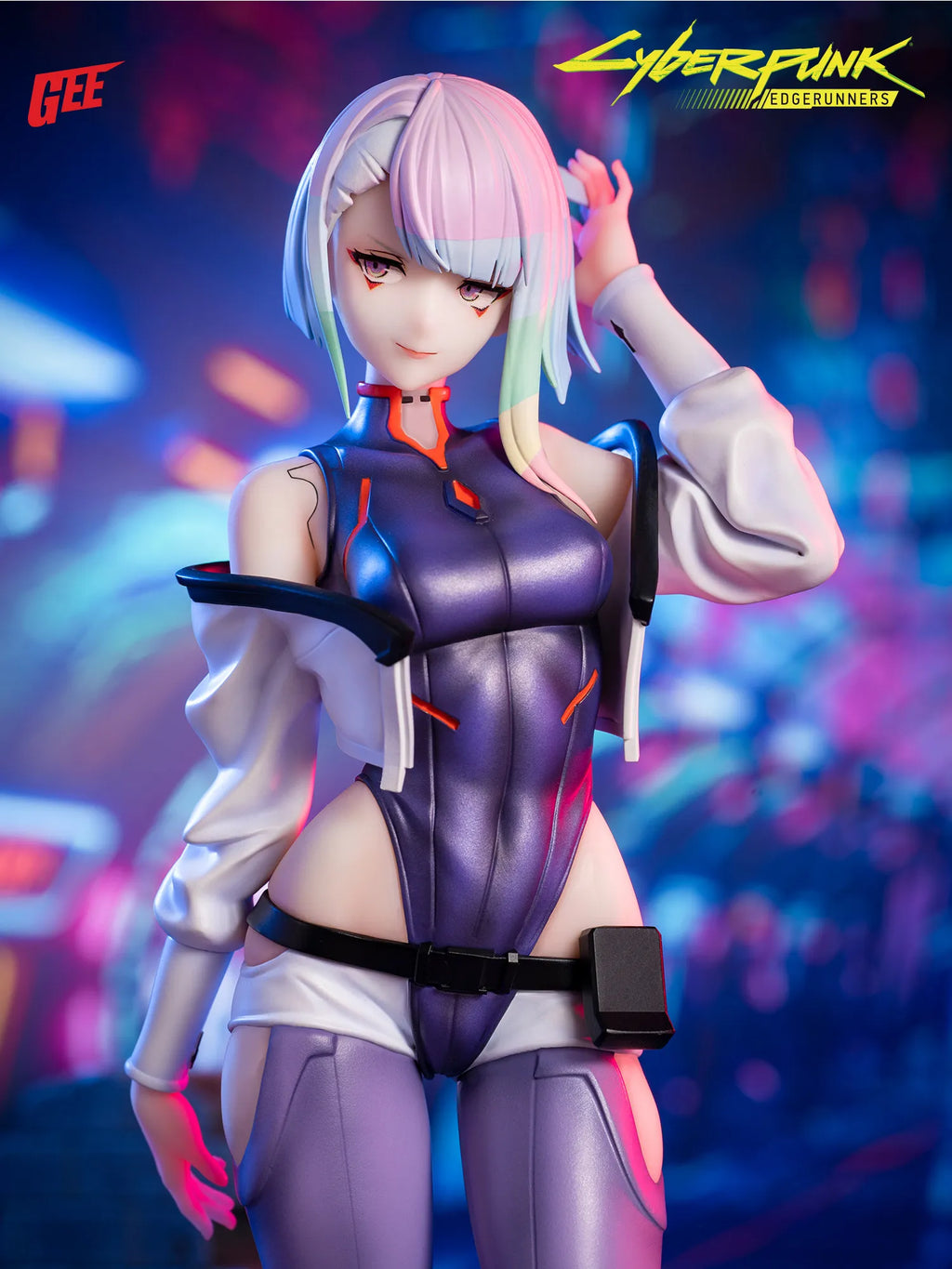 In Stock 24cm Cyberpunk: Edgerunners Lucy 1/7 Static Figurines Bookshelf, Desktop, Computer Case Decoration Collection Gift