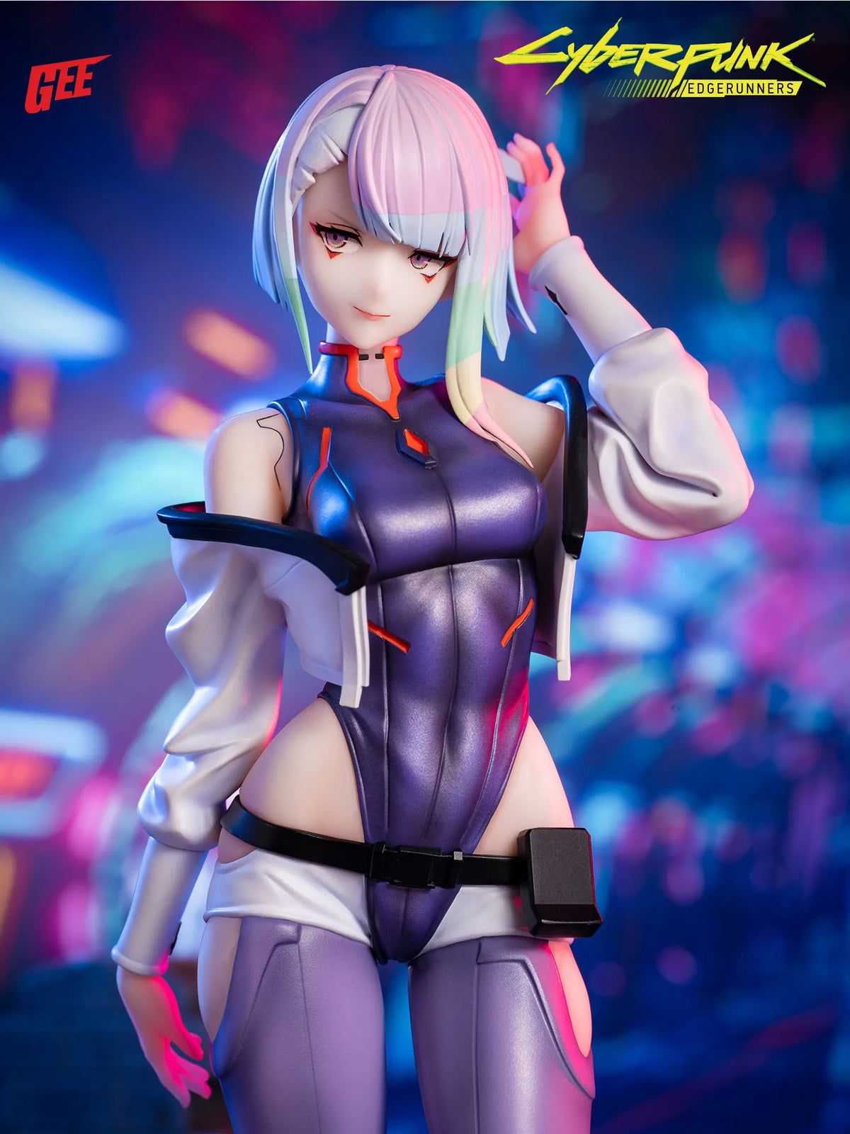 In Stock 24cm Cyberpunk: Edgerunners Lucy 1/7 Static Figurines Bookshelf, Desktop, Computer Case Decoration Collection Gift
