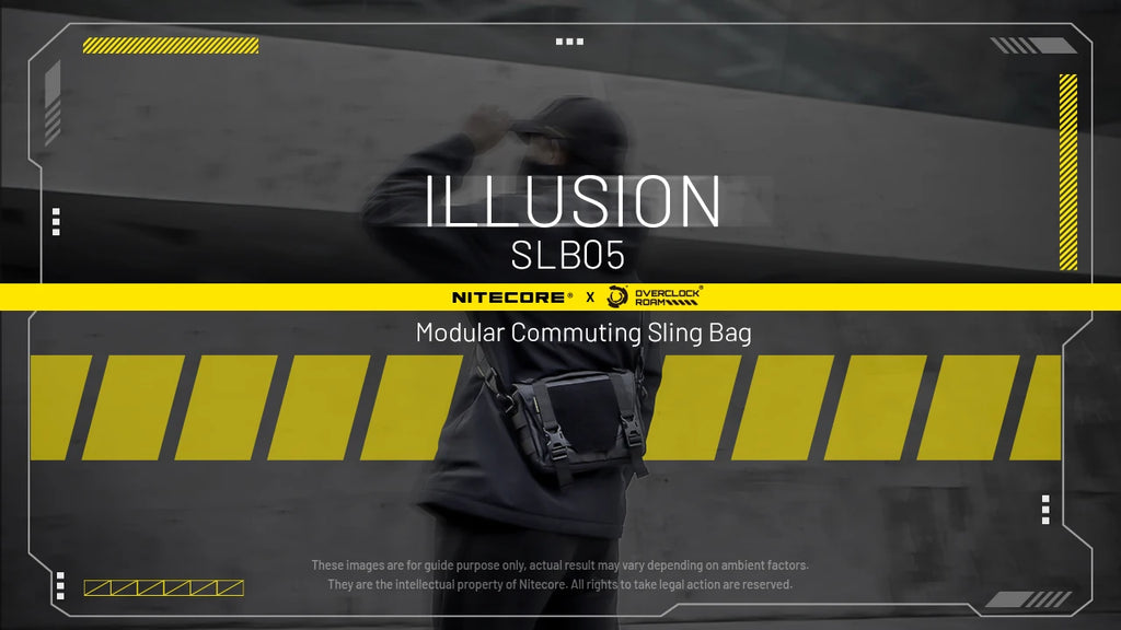 NITECORE SLB05 Sling Bag Handbag Waterproof 2L Large Capacity 600D Nylon Fabric