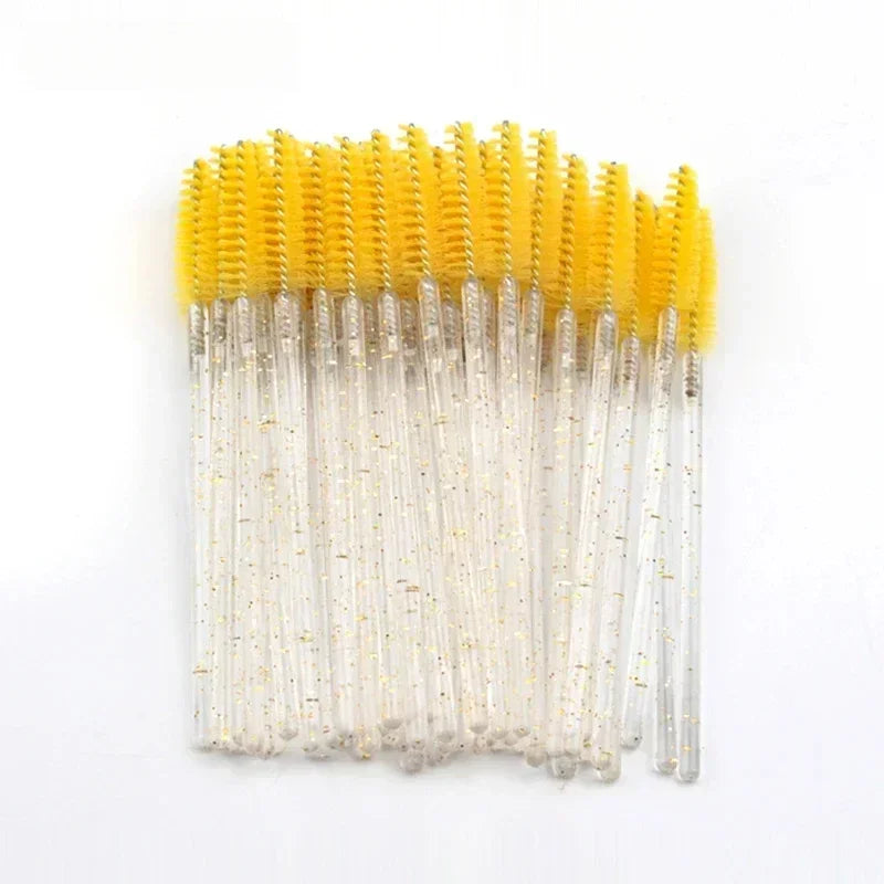 50Pcs Disposable Eyelash Spooler Brushes Multipurpose Eyebrow And Lash Extension DIY Beauty Accessory