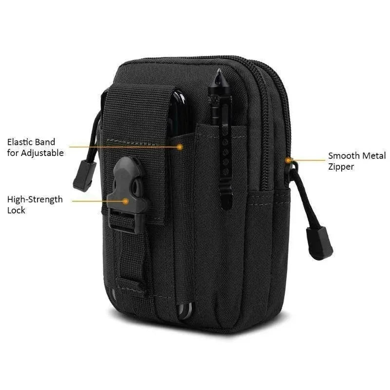 Funda para teléfono móvil, riñonera, impermeable, nailon, multifunción, casual, para hombre, riñonera pequeña para hombre