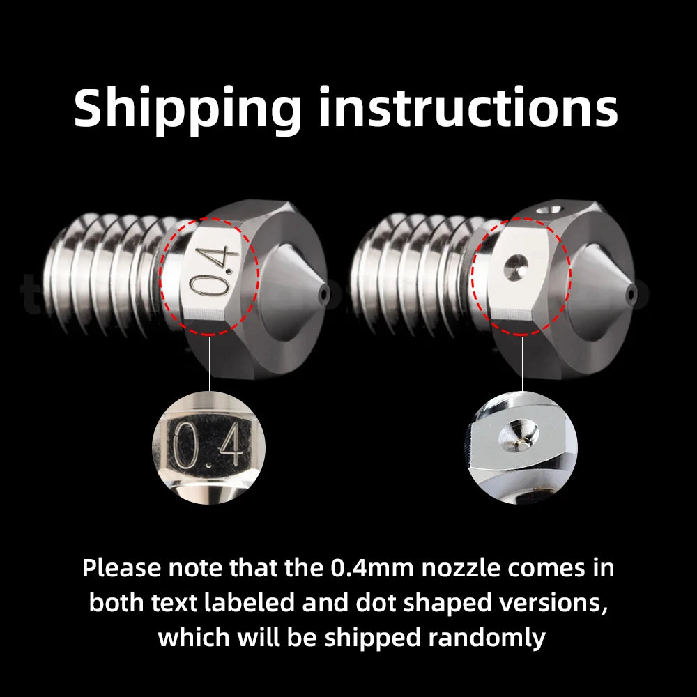 R Trianglelab E-V6 Plated Copper Nozzle Durable Non-stick High Performance For 3D Printers Hotend M6 Thread for V6 Hotend Prusa