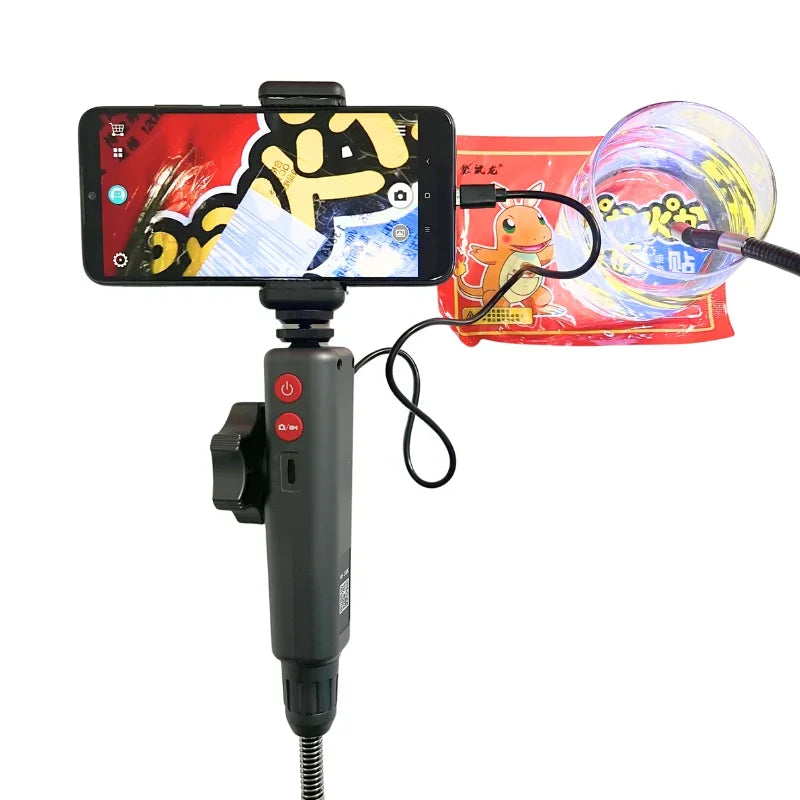 6.0MM/8.0MM 2.0MP 180 Degree Steering Industrial Endoscope Cars Inspection Borescope Camera With 8 LED for iPhone Android PC