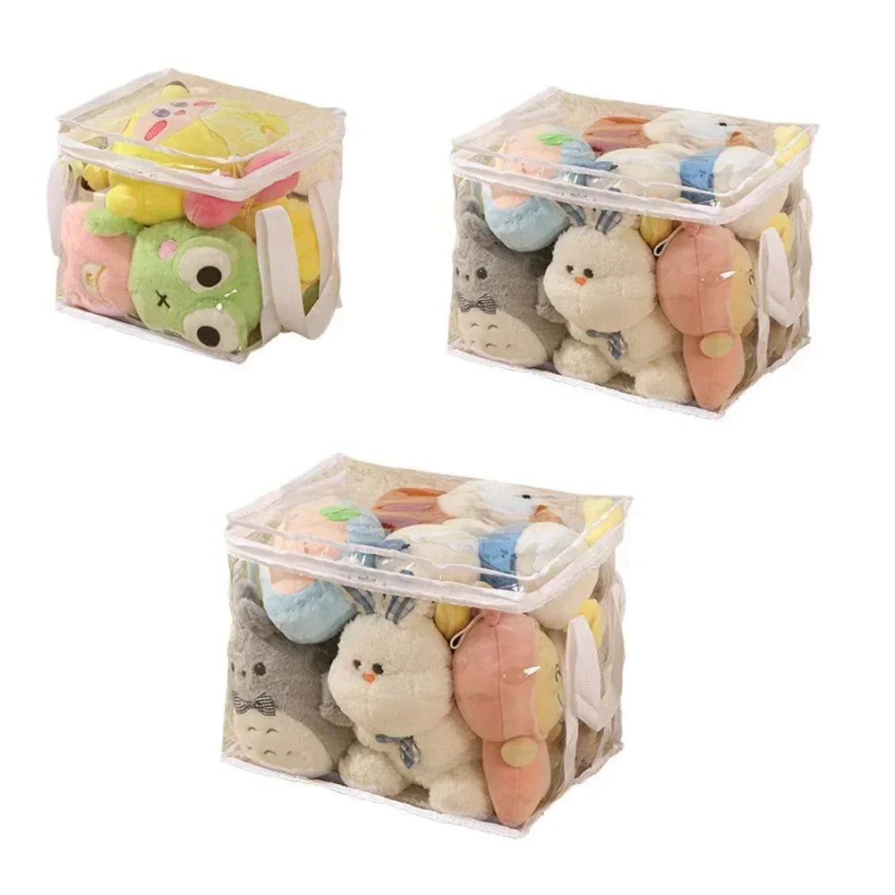 1/3/5PCS Clear PVC Storage Box Waterproof Dustproof Display Case for Plush Toys Doll Collection Home Storage Container Decor