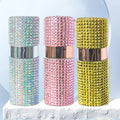 1PC colorful rhinestone spray bottle (pink/gold/silver) | Luxury glitter style plastic cylinder/rectangular portable container |