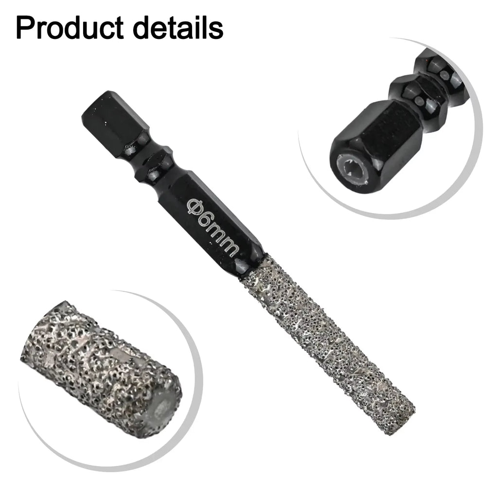 5Pcs 6-12mm Dry Drill M14 Thread Brazing Hole Saw Set For Drilling Holes Porcelain Tiles Marble Vitrified Tile Drill Bits Tools