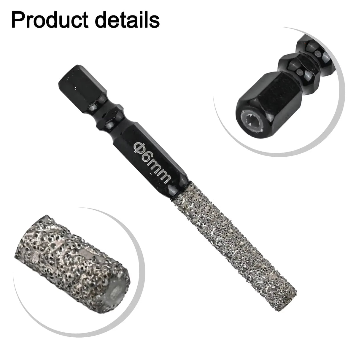 5Pcs 6-12mm Dry Drill M14 Thread Brazing Hole Saw Set For Drilling Holes Porcelain Tiles Marble Vitrified Tile Drill Bits Tools