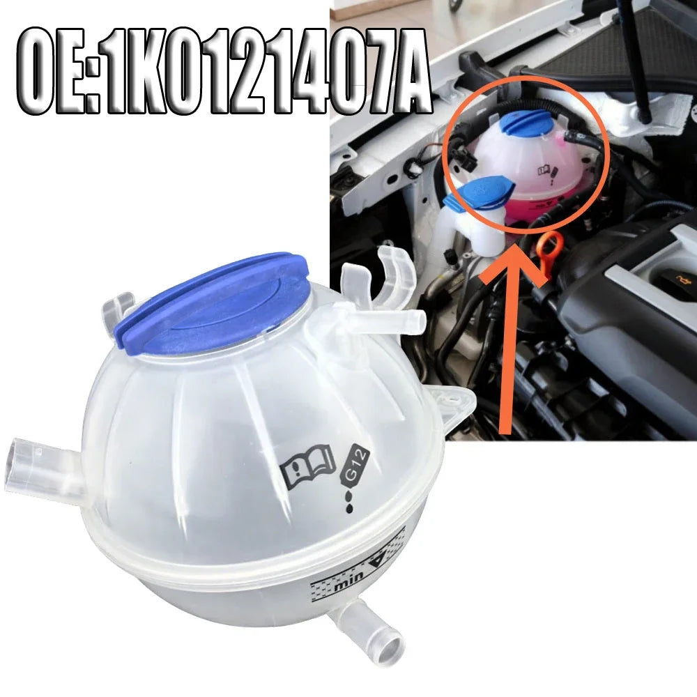Car Coolant Reservoir Expansion Tank+Cap Accessories for VW Jetta MK5 Golf GTI MK6 Tiguan Passat CC Beetle Eos Audi A3 Q3 TT