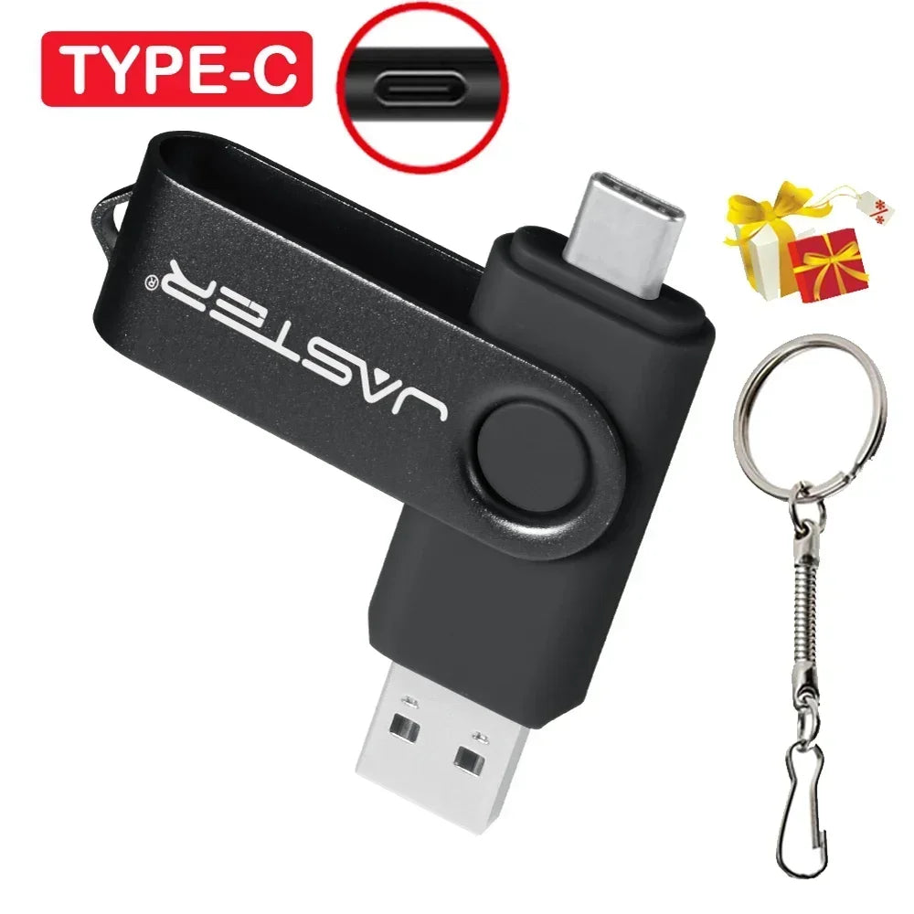 TYPE-C USB Flash Drive 128MB (Not GB) Real Capacity Pen Drive 64GB Free Key Chain Memory Stick Gift Red U Disk Blue 1G 2G 4G  8G