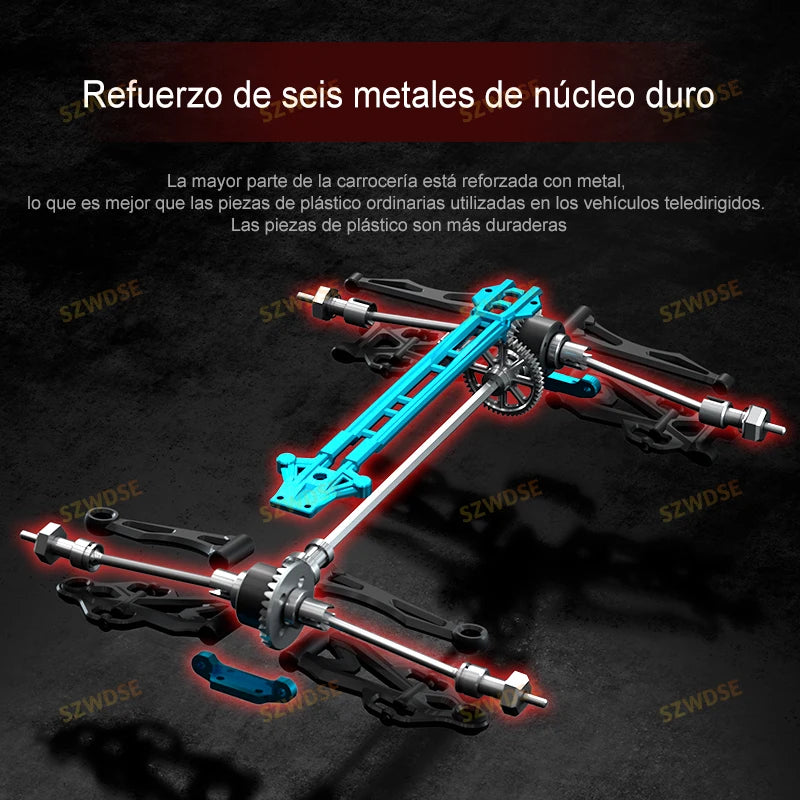 Wltoys Q117 1/16 RC Car 4WD Remote Control Car LED Headlights Brushless 70KM/H 2.4G High Speed Off-Road Drift Toys for Children
