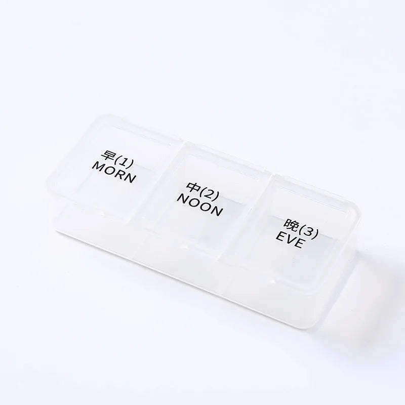 1 Day 3 Grids Rainbow Pill Medicine Box Tablet Medicine Organizer Health Storage Pill Box Holder Splitters With Printed Braille