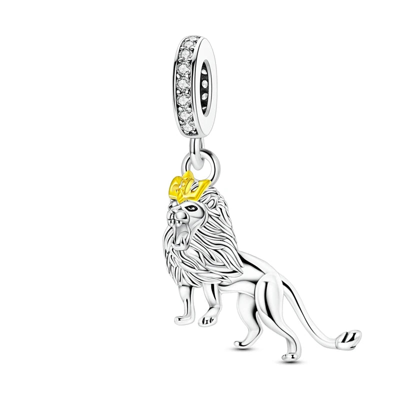 Beautiful 925 Sterling Silver Puppy Cat Swallow Raccoon Giraffe Animal Pendant Fit DIY Bracelet Necklace Package Jewelry Gifts