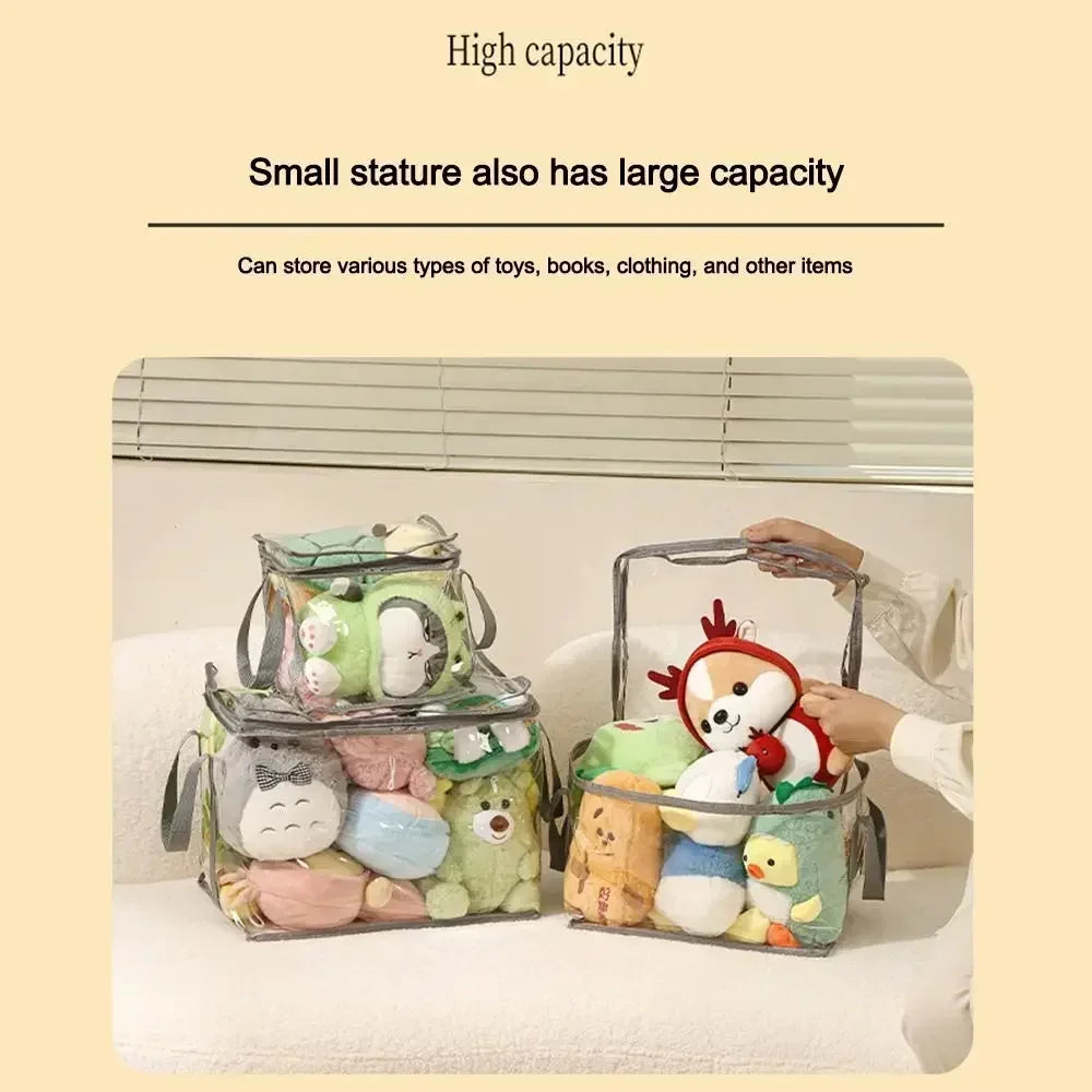 1/3/5PCS Clear PVC Storage Box Waterproof Dustproof Display Case for Plush Toys Doll Collection Home Storage Container Decor
