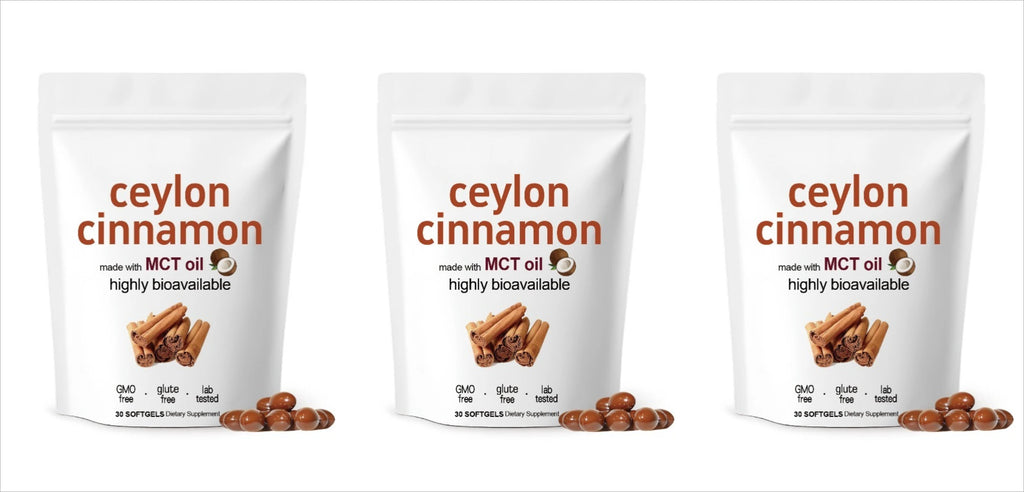 Ceylon Cinnamon Softgels with MCT Oil Daily Wellness Support Highly Bioavailable 30 Softgels