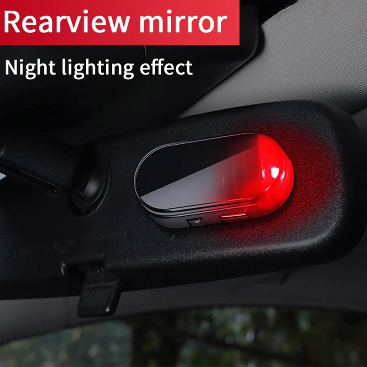 Solar Powered Car Fake Security Light Blue/Red Flashing Simulated Alarm Wireless Warning Anti-Theft Caution Lamp Strobe