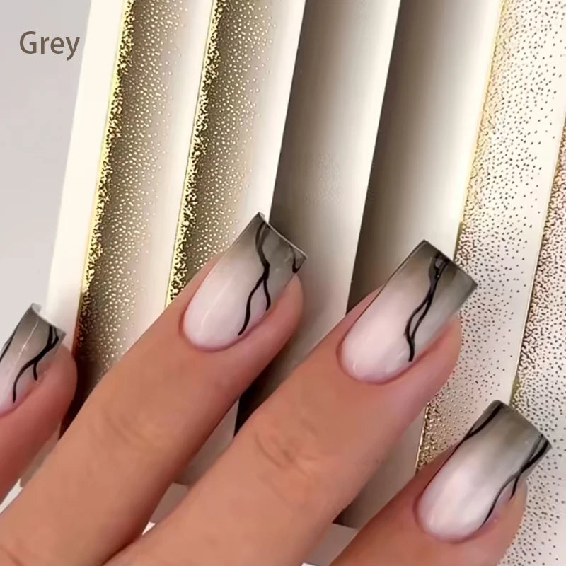 1Pcs 3D Flame Nails Stickers Red Flame Stripe Lines Sliders Design Manicure French Nail Art Decoration Decal