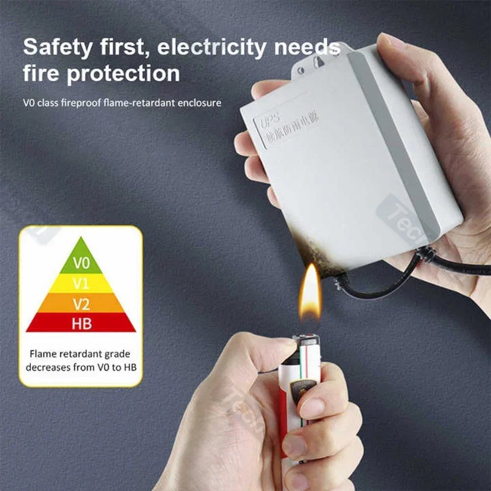 Outdoor Dual 12V 2A Output UPS Monitoring Power Outage Endurance Power Supply 5400 MAh Built-in Battery CCTV 24H Working System