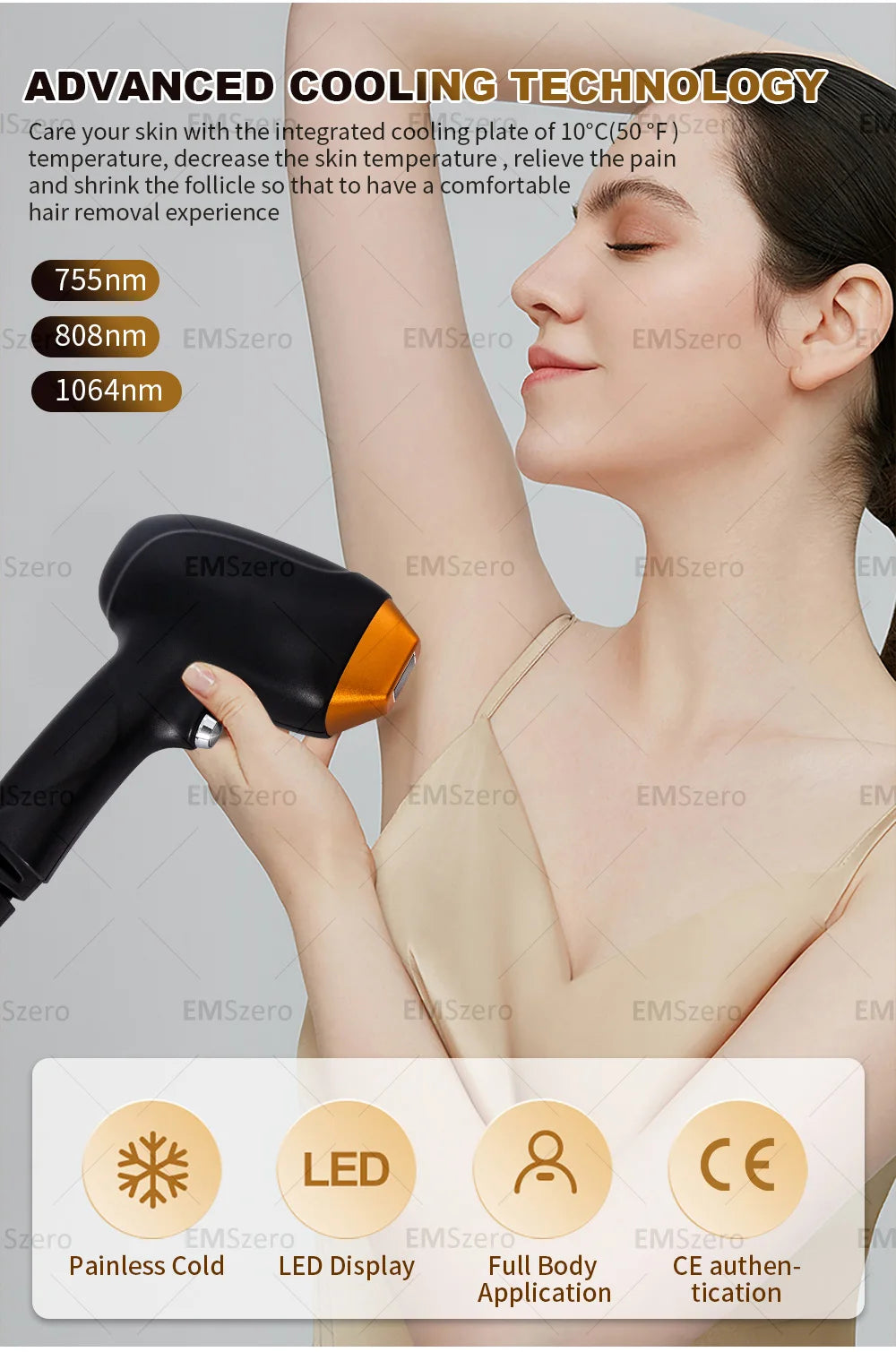 2-IN-1 Diode Laser Ice Cooling Multi-Function Machine Long Lasting Hair Smoothing & Pico Tattoo Pigment Lightening Salon Beauty