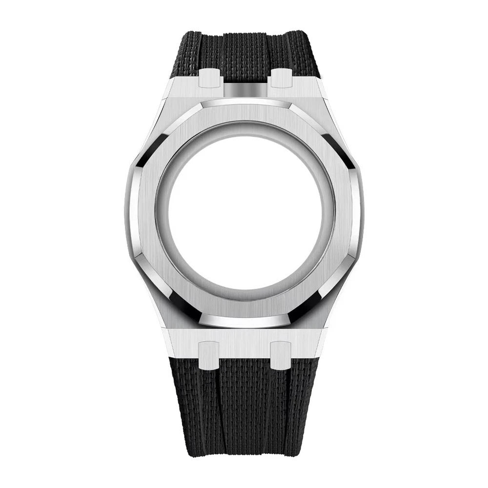 Luxury Stainless Steel Case+Stainless Steel Strap Modification kit Pocket Changer To Wristwatch For Royal POP