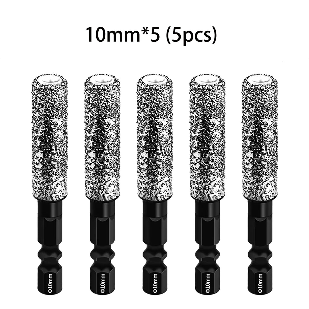 5Pcs 6-12mm Dry Drill M14 Thread Brazing Hole Saw Set For Drilling Holes Porcelain Tiles Marble Vitrified Tile Drill Bits Tools