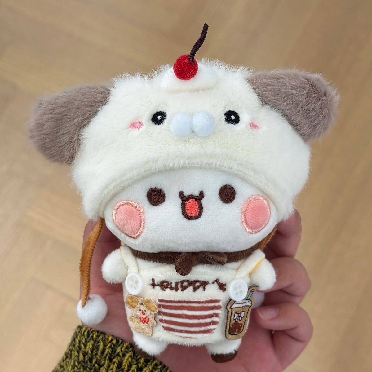 12cm Official Original Panda Bubu And Yier Outfit Change Plush Toy , Bubu And Dudu Plush Pendant Doll Gift