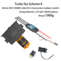 50 / 64 / 70mm EDF Brushless Motor KIT 1000W Controller ESC Blower Switch for Turbo Fan Blower