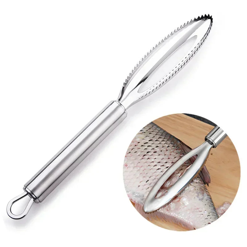 Multi-Purpose Kitchen Scraper, for Fish, Ginger, Crevices. 27cm, Pointed Tip, Versatile Tool