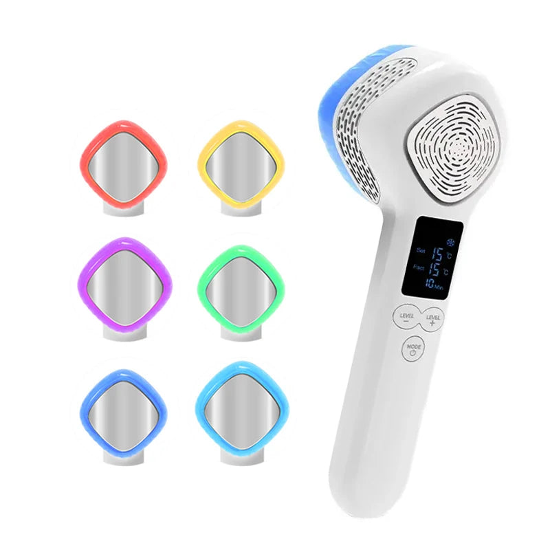 -5 To 48 Degree Ice Hammer Face Massager Ice Massage Beauty Instrument 6 Colors Photon Light Therapy for Skin Rejuvenation