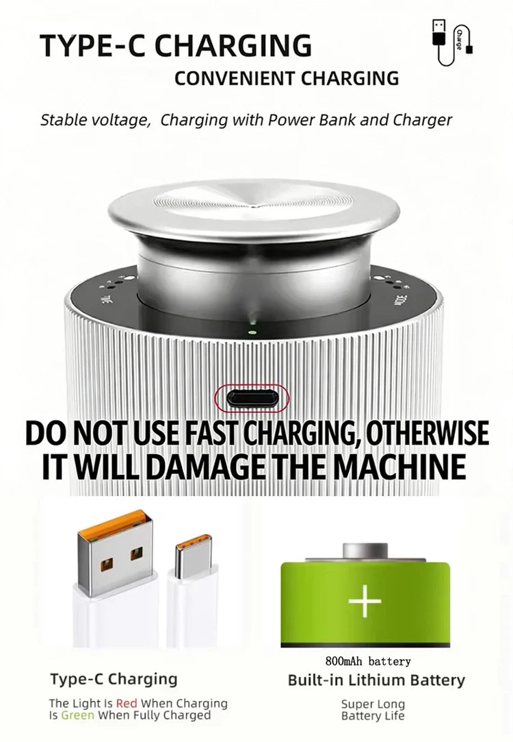 Car Air Freshener Device Essential Oil Diffuser For Home Office USB Rechargeable Diffuser Aluminium Alloys Aromatic Oil Diffuser
