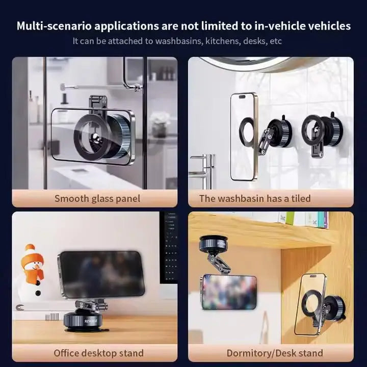 Car Phone Holder Vacuum Suction Foldable Phone Navigation Holder Car Magnetic Support Holder Universal Holder