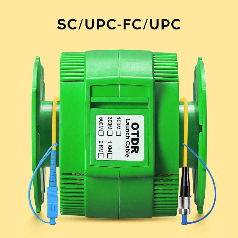 AUA-20 Single Mode 1KM OTDR Launch Cable Fiber Optic Testing Extension Cable SC/FC/ST/LC(A/UPC) Fiber Ring Dead Zone Eliminator