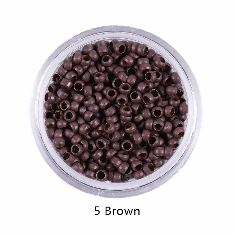 1000Pcs 3.0mm Nano Rings Micro Beads Non-Silicone Lining Copper Ring for Tip Hair Extensions and Tinsel Extensions