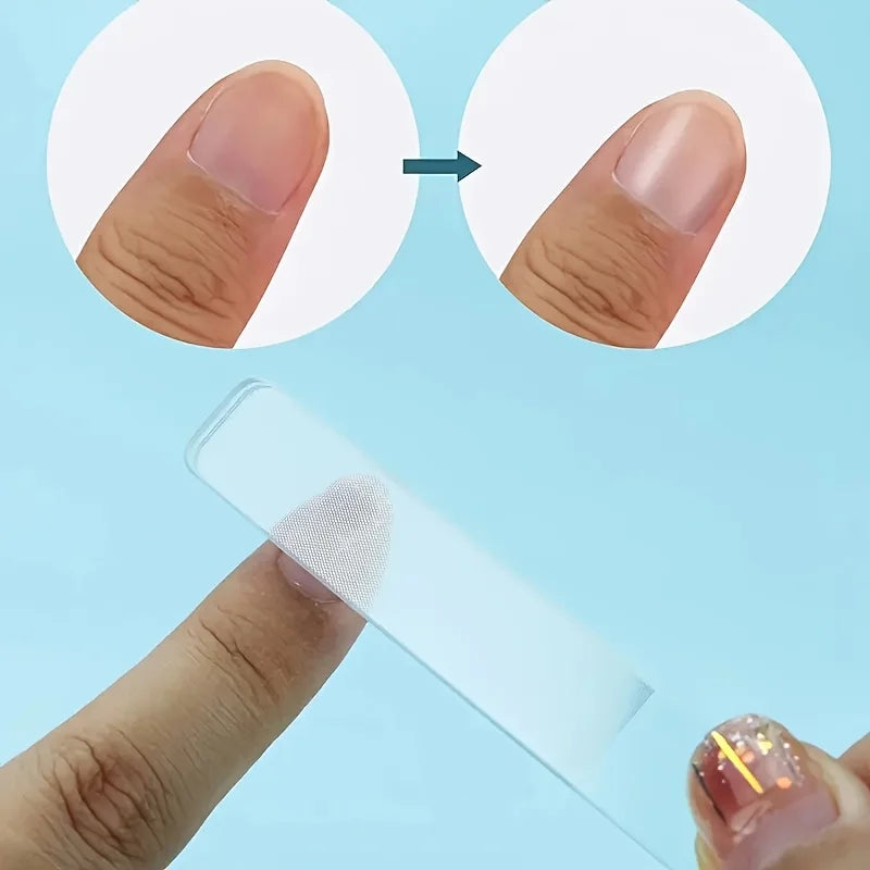 1pc Nano Glass Nail File - Odorless Easy to Carry with Polishing Strips & Case Professional Manicure Pedicure Tools