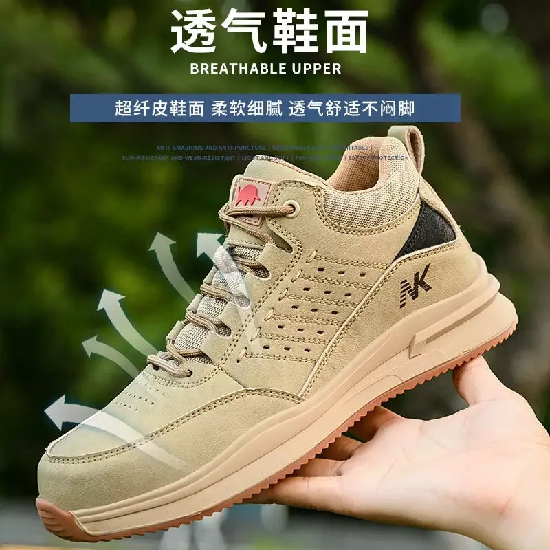 Electrician Insulated Shoes Men Lightweight Comfortable Safety Shoes Anti-Smash Anti-Puncture Wear-Resistant Work Shoes